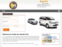 Tablet Screenshot of indiacarrentalinfo.com